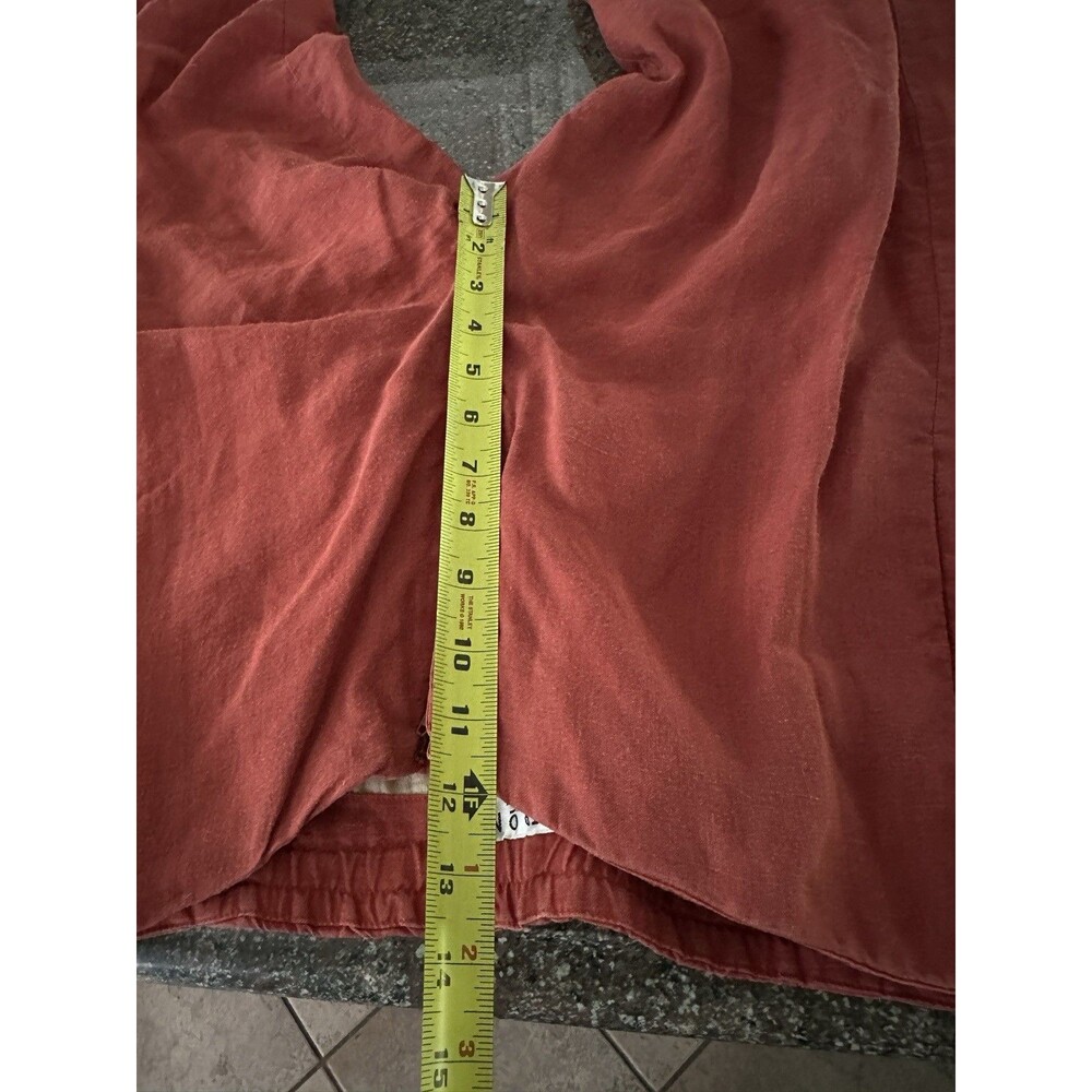 Citron Santa Monica  XL 100% Line Cropped Printed Trim Pants Pull On button zipp - Picture 9 of 14